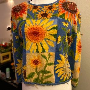 Vintage Sunflower Sweater